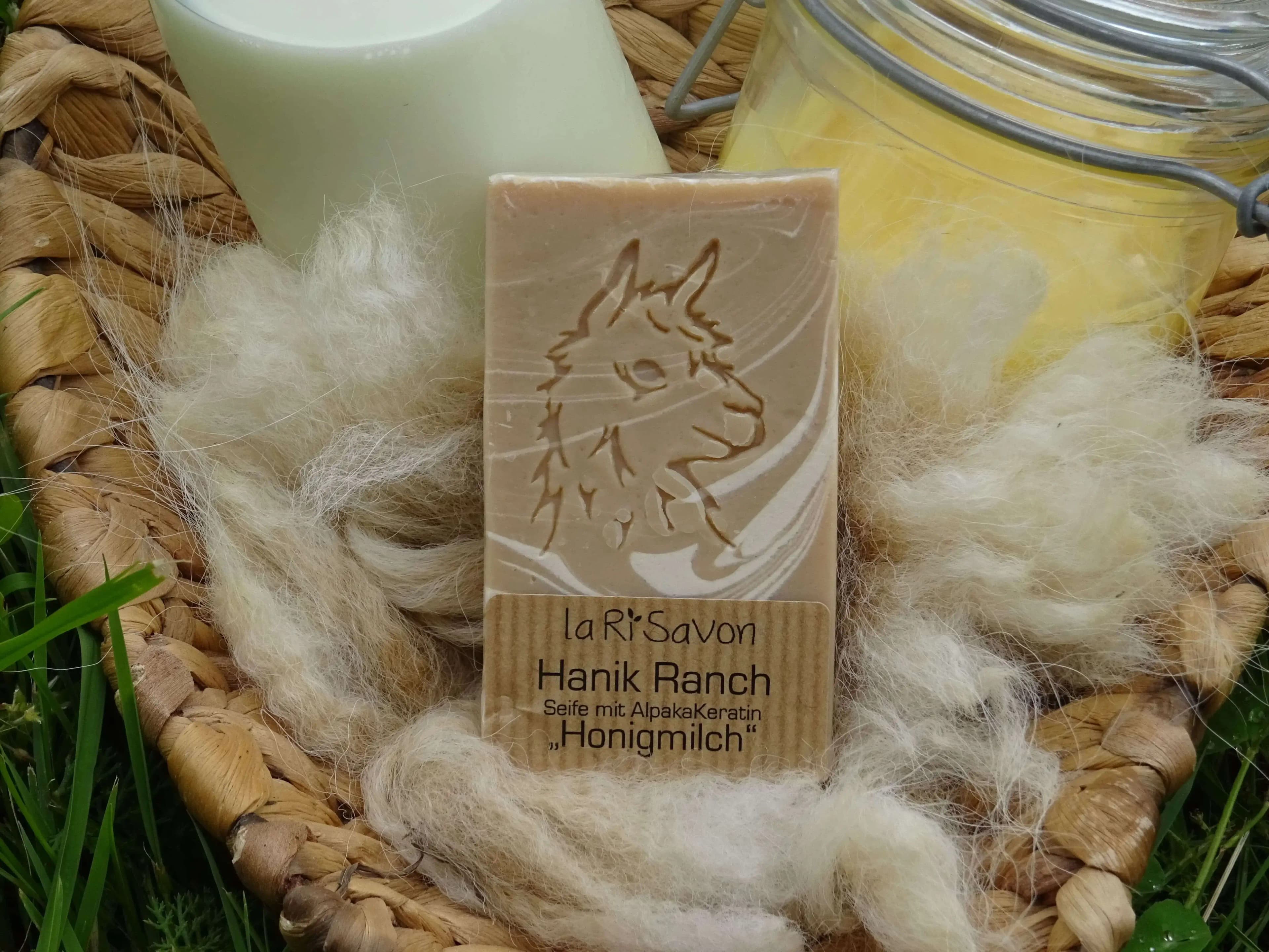 Natur Alpaka Seife "Honig-Milch"